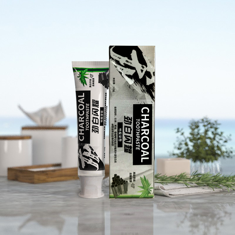 思利及人竹炭牙膏清洁口腔减轻牙渍减少牙菌斑清新口气清爽口感