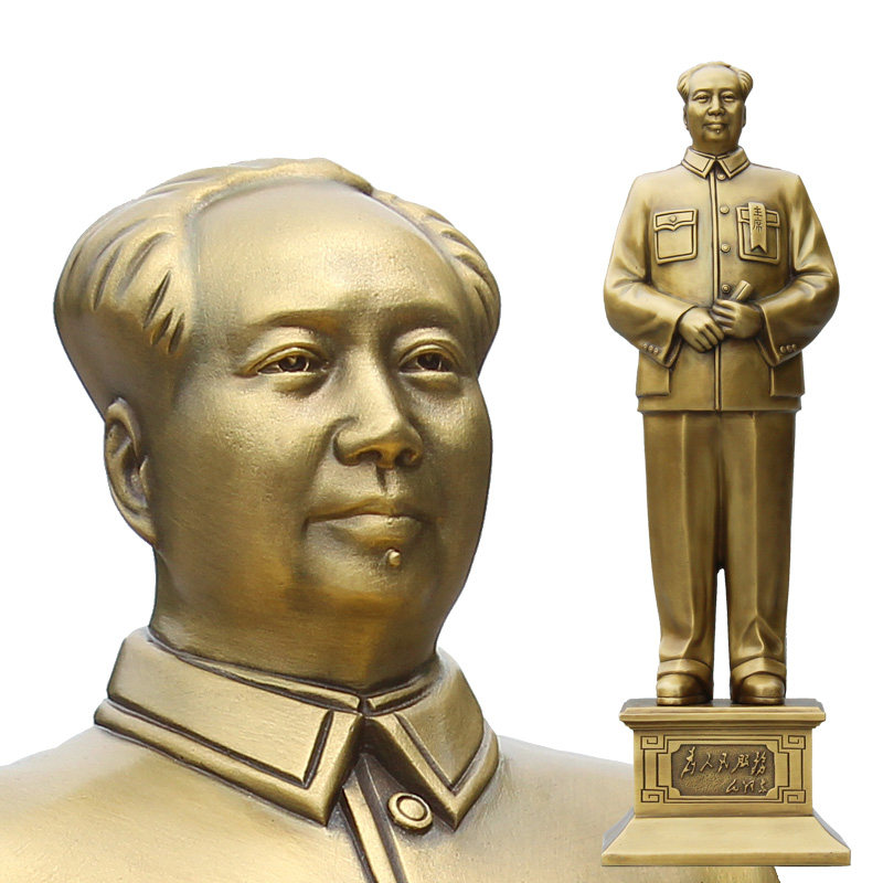 丰圆厂家直销毛主铜像纯铜全身开国雕塑像客厅伟人黄铜雕塑摆件