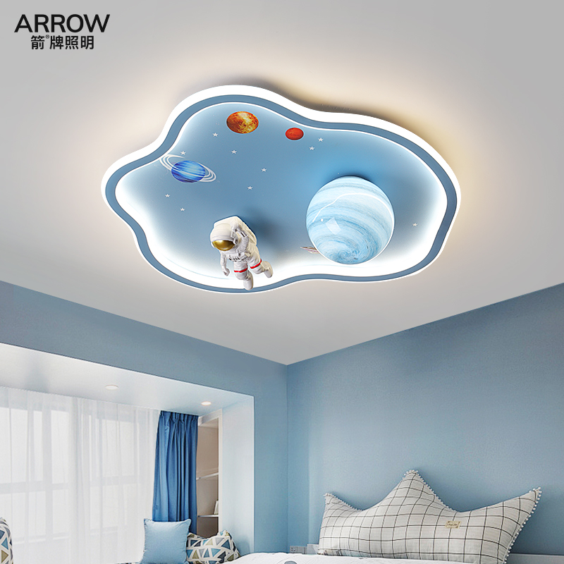 儿童房太空人吸顶灯星球宇航员灯