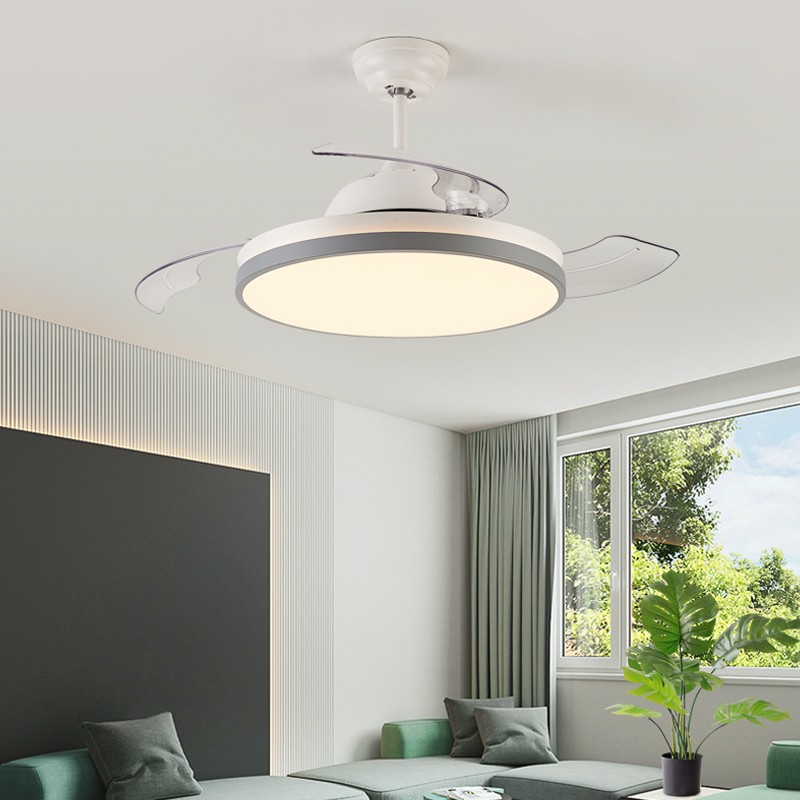 箭牌隐形风扇灯家用餐厅吊扇灯具客厅带电扇一体吊灯变频智能静音