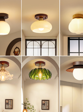 箭牌走廊灯过道灯简约现代中古风楼梯衣帽间入户玄关阳台吸顶灯具