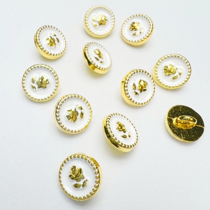 8MM 장미 발 버클 작은 향기 재킷 장식 단추 DIY 면화 인형 3 점 인형 의류 액세서리