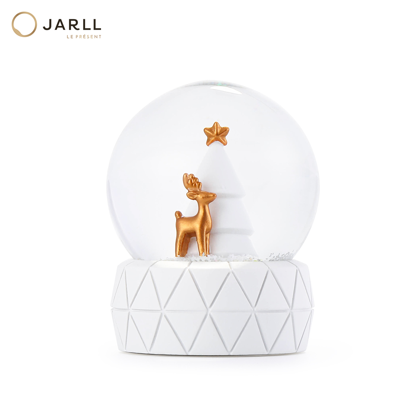 JARLL赞尔平安夜圣诞节小鹿极简水晶球摆件生日礼物告白送女友