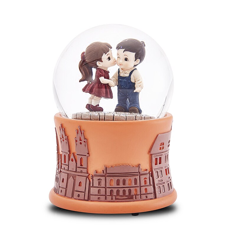 JARLL 爱的亲吻水晶球音乐盒旋转雪花八音盒圣诞节生日礼物送女生|ruв категории фестиваль товаров/подарок, творческие подарки, музыкальная шкатулка - от Buy2taobao.com для оказания профессиональной услуги покупки агента Taobao