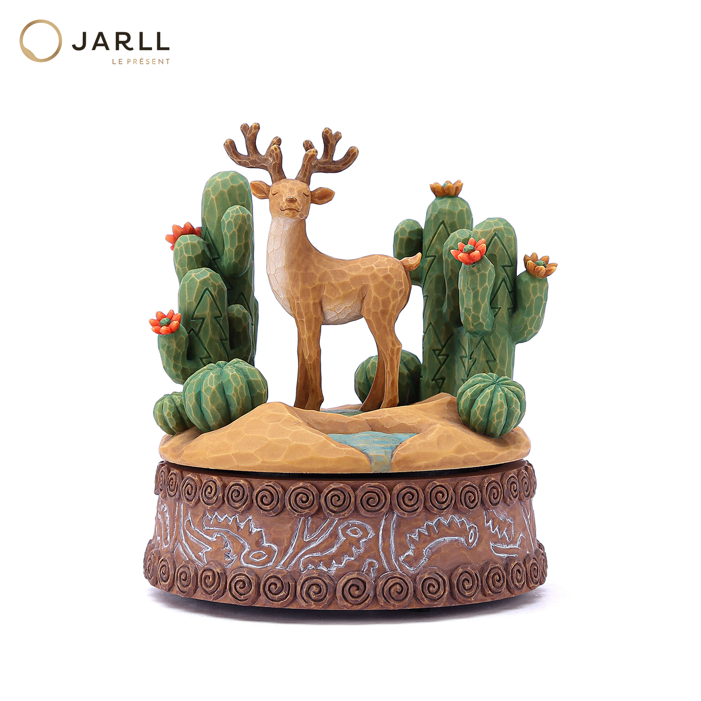 JARLL赞尔林深见鹿款音乐盒旋转八音盒送同学生日纪念日礼物