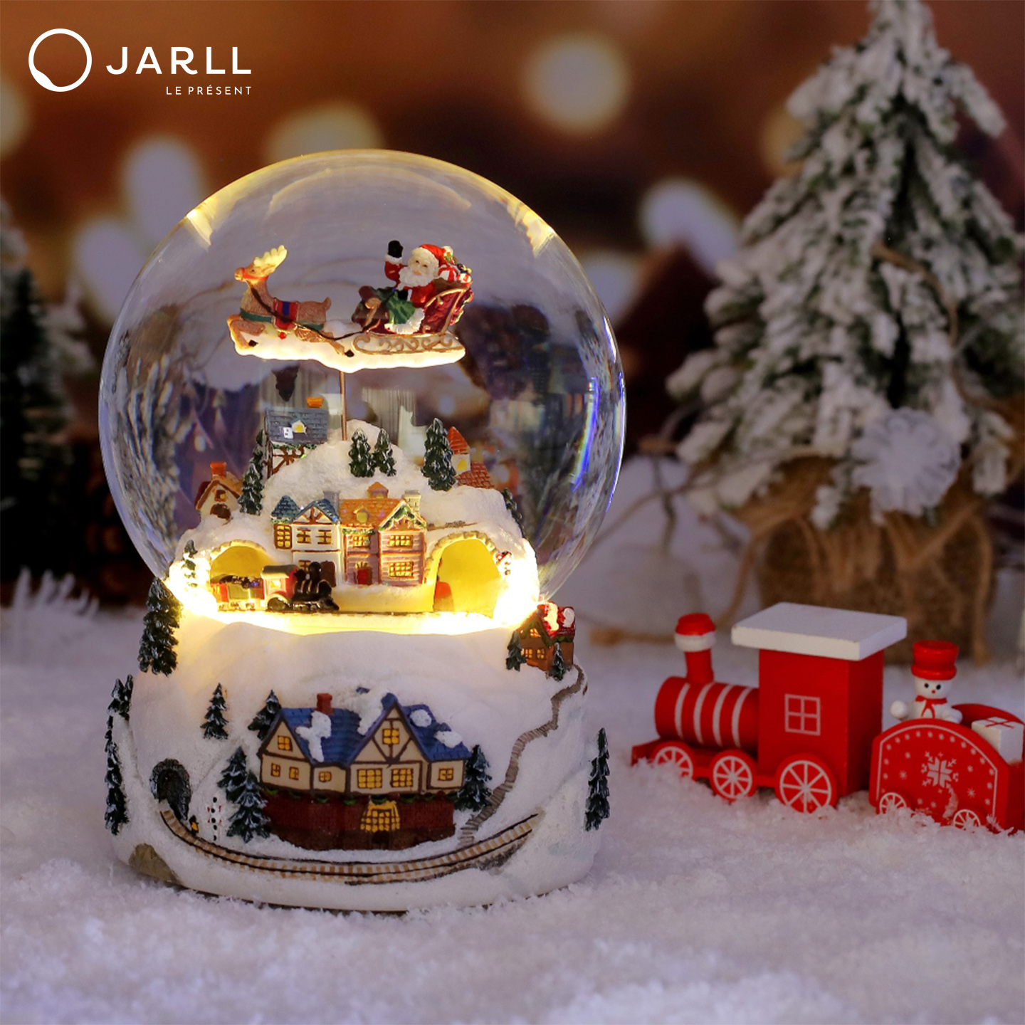 赞尔jarll音乐盒水晶球生日礼物