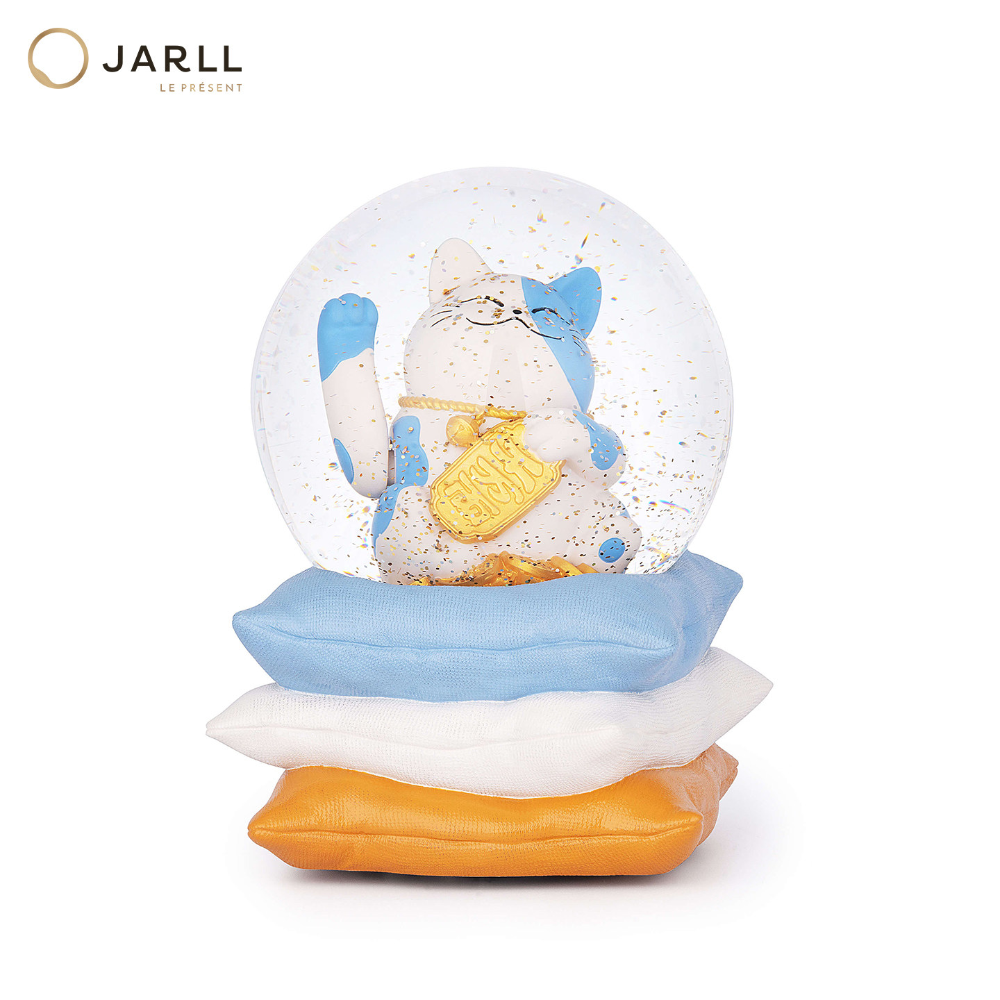 JARLL赞尔水晶球音乐盒招财猫款八音盒玄关收银台乔迁开业开工礼,家居饰品,桌面摆件,淘宝优惠券,粉丝福利购,淘宝优惠卷