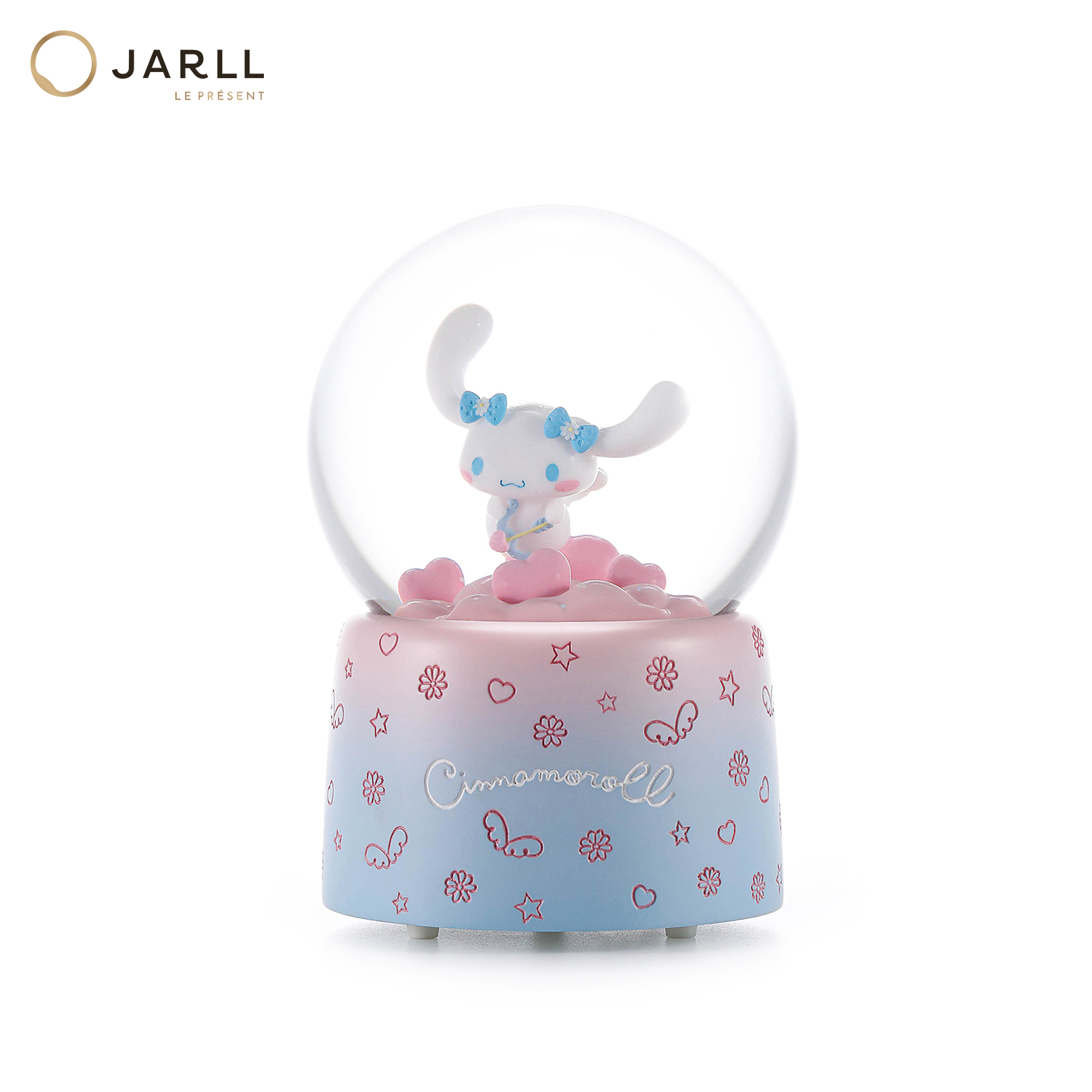 JARLL赞尔大耳狗水晶球音乐盒天使爱神旋转八音盒生日礼物送女友