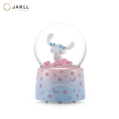 JARLL赞尔大耳狗水晶球音乐盒天使爱神旋转八音盒生日礼物送女友