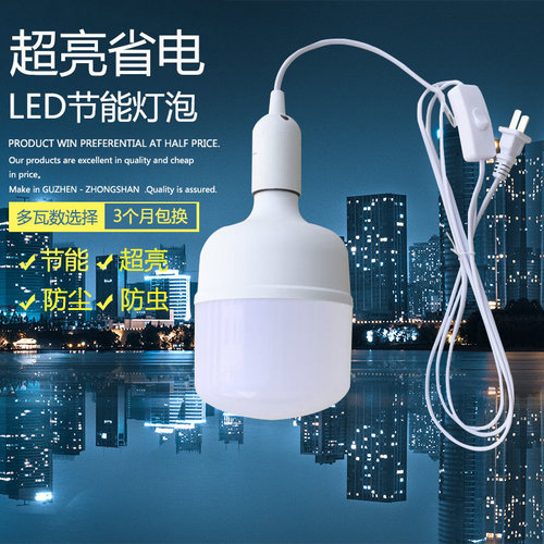 带开关插电吊线灯卧室床头灯节能