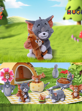 正版猫和老鼠毛绒玩具盲盒欢喜冤家汤姆猫玩偶可爱潮玩小摆件公仔