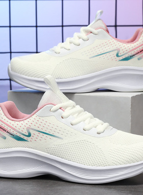 鞋子女2025夏季新款跑步鞋厂家直销软底舒适透气外贸透气运动鞋女