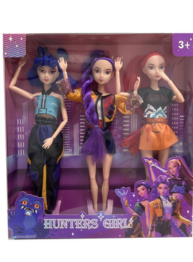 跨境新K-POP猎魔女团娃娃露米米拉佐伊搪胶玩偶公仔玩具批发