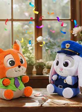 爆款疯狂动物城朱迪尼克毛绒玩具公仔布娃娃生日礼物外贸批发