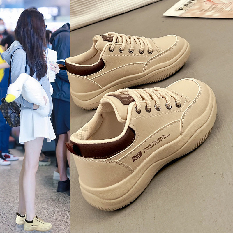 2025春秋季新款皮面小白鞋女百搭女鞋舒适学生跑步运动鞋板鞋Q820