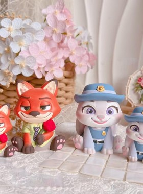 兔子警官尼克朱迪新品娃娃香薰石膏3D立体涂鸦涂色DIY手作融合