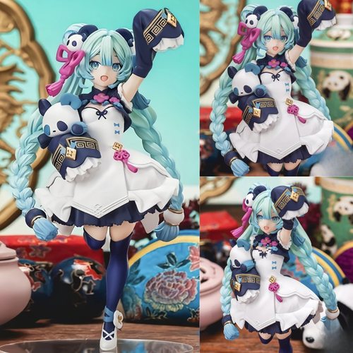 新品国风熊猫初音未来手办 静态景品手办模型摆件现货 批发/代发