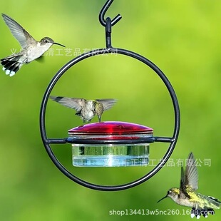 爆款金属悬挂蜂鸟喂水器 hummingbird feeder家用小鸟投食器