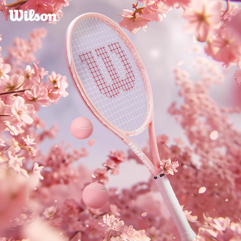 Wilson粉色网球拍碳素
