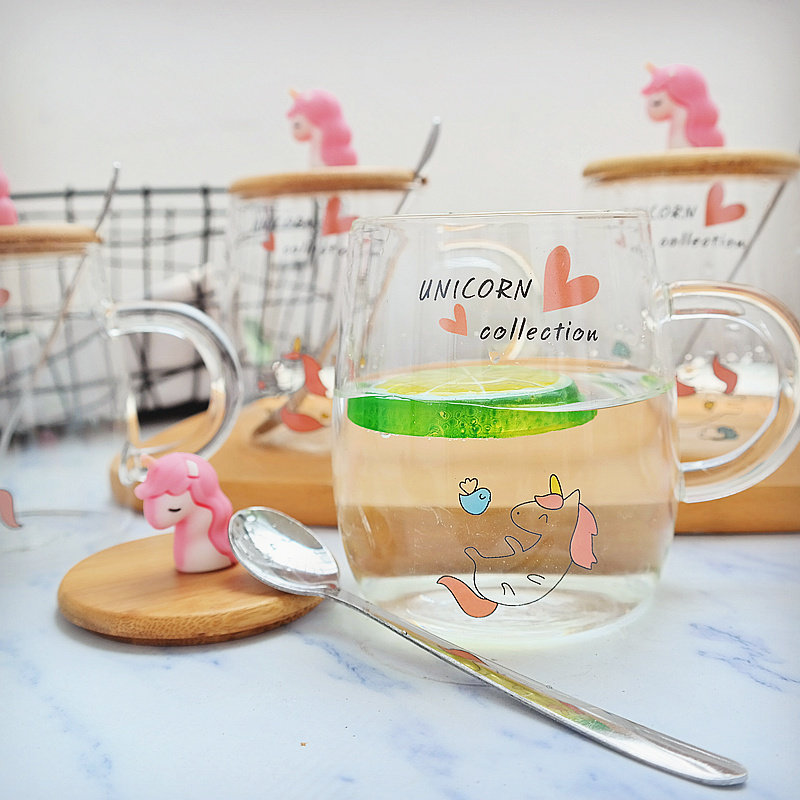 少女心独角兽日系原宿风水杯子