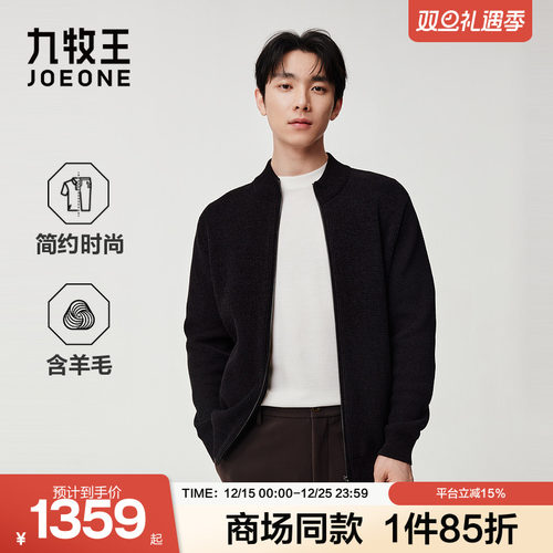 [商场同款]九牧王男装2025秋季新款细腻暖绒简约时尚华夫格毛衫