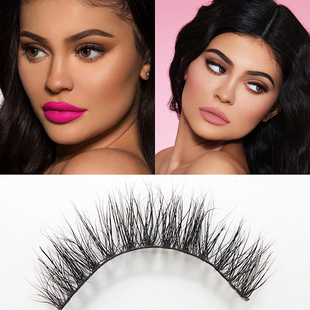 假睫毛欧美妆混血自然浓密款单眼皮卷翘立体ins妆水貂毛kylie同款