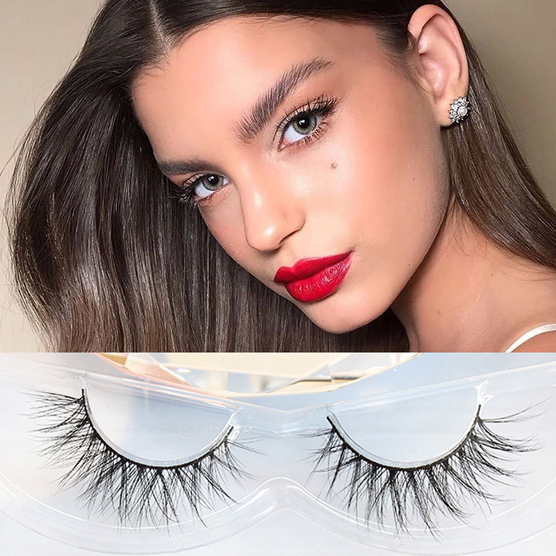 欧美卷翘睫毛女自然浓密纤长凌乱交叉款舞台妆网红主播ins热门款