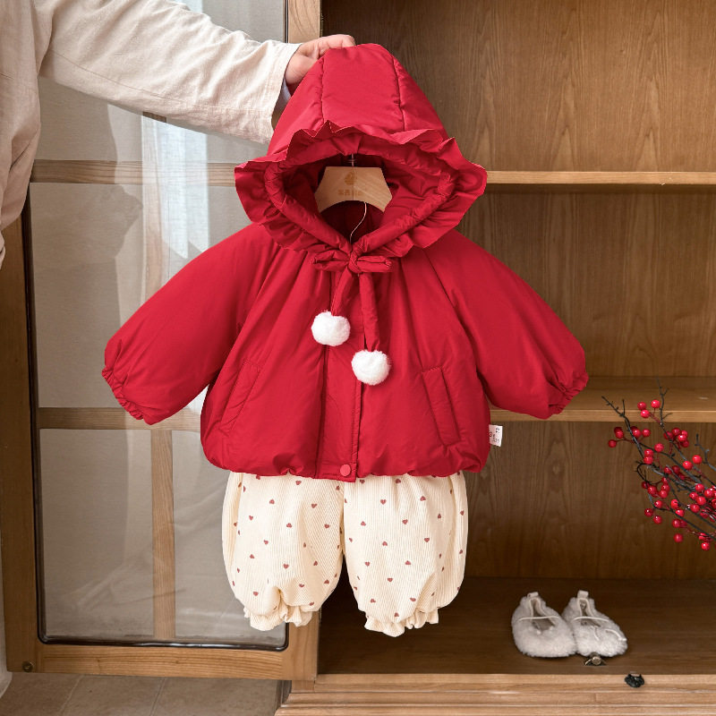 婴儿衣服棉服冬季女宝宝套装加厚新款一岁幼儿冬款棉衣过年两件套,童装/婴儿装/亲子装,儿童运动套装,淘宝优惠券,粉丝福利购,淘宝优惠卷