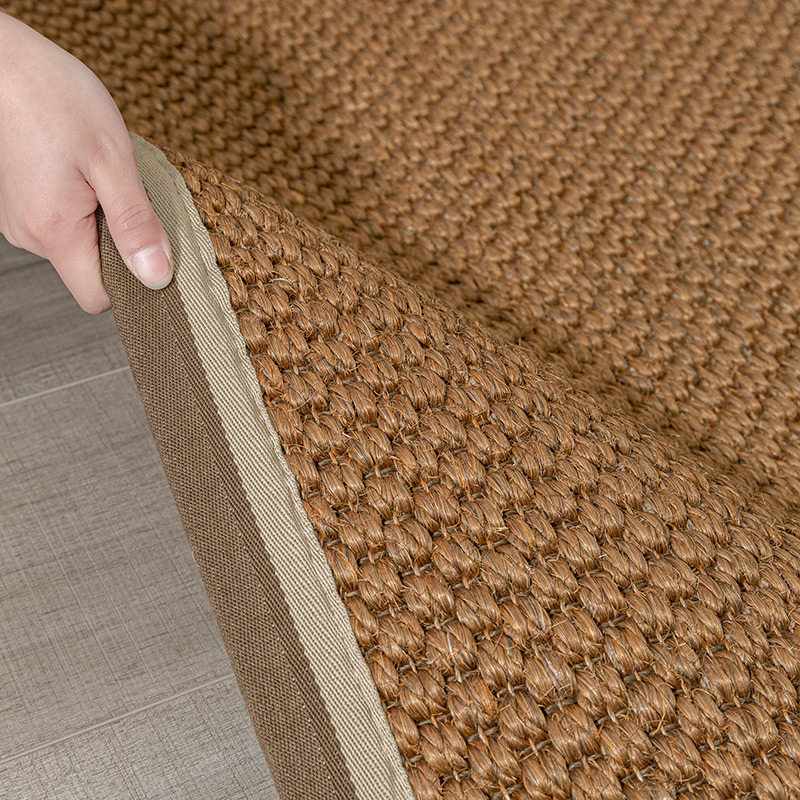 剑麻地毯草编榻榻米麻垫客厅茶几环保麻地毯卧室阳台亚麻地垫金色