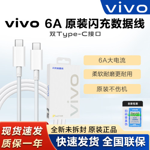 vivo原装6A双Type-C口闪充数据线