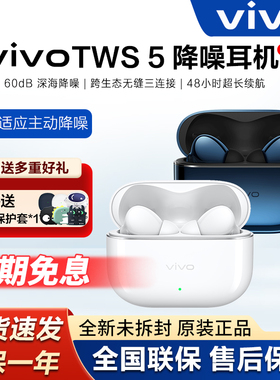 vivo TWS 5Hi-Fi版无线蓝牙耳机tws5降噪超长续航低延迟vivo耳机