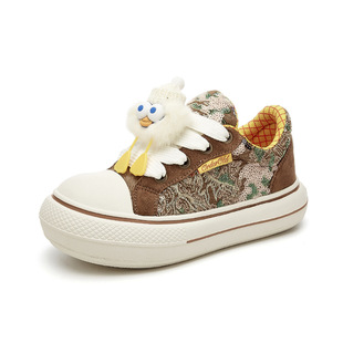 2024复古火烧蕾丝珠片帆布鞋女厚底百搭大头鞋增高透气休闲女鞋子