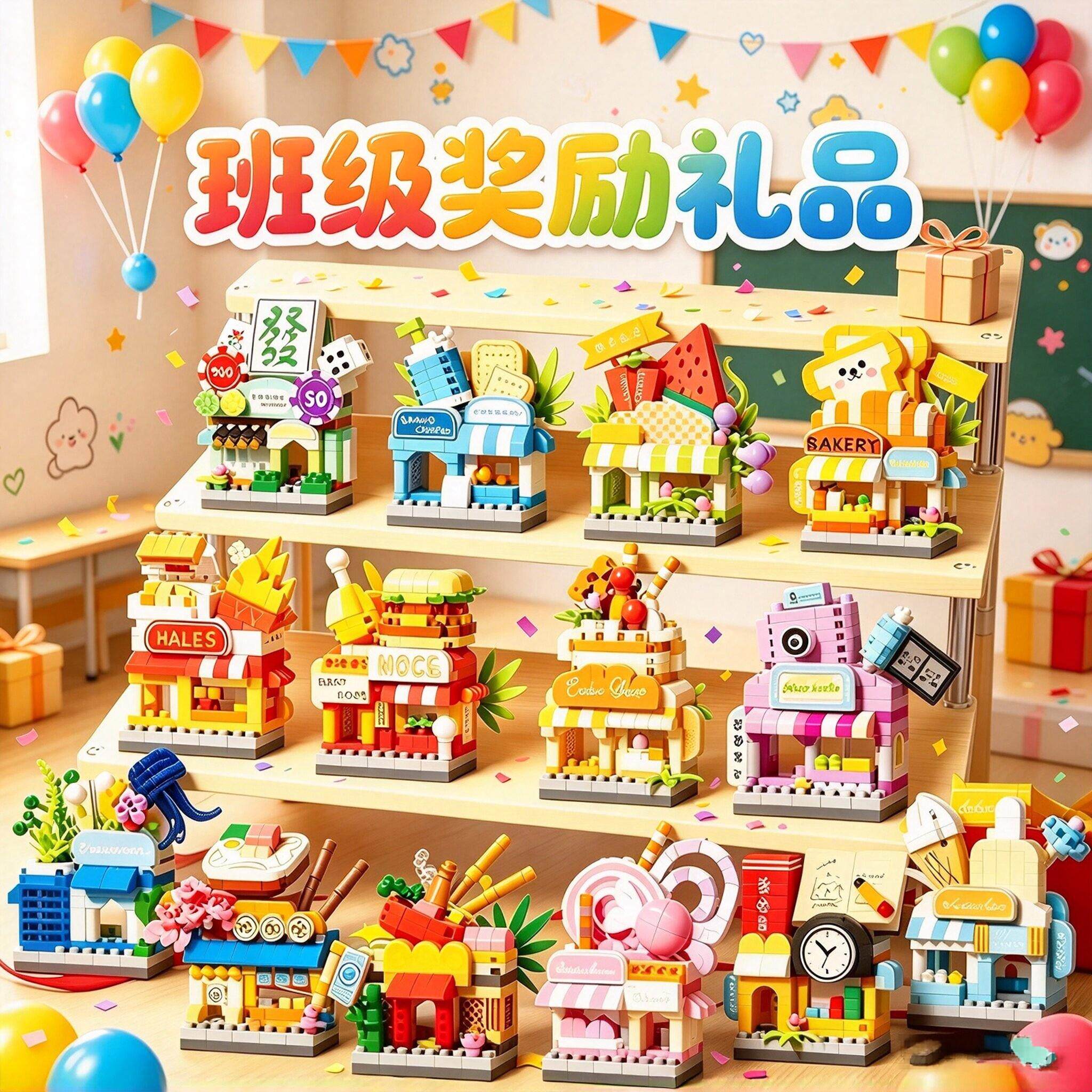 儿童生日礼物奖励学生积木盲盒创意毕业玩具小礼品班级奖品圣诞节