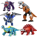 变形玩具恐龙合体金刚霸王龙模型拼装 工程车机器人4儿童8男孩5岁6