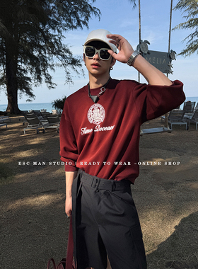 ESC MAN STUDIO/自制 氛围感很足的经典圆领卫衣休闲上衣