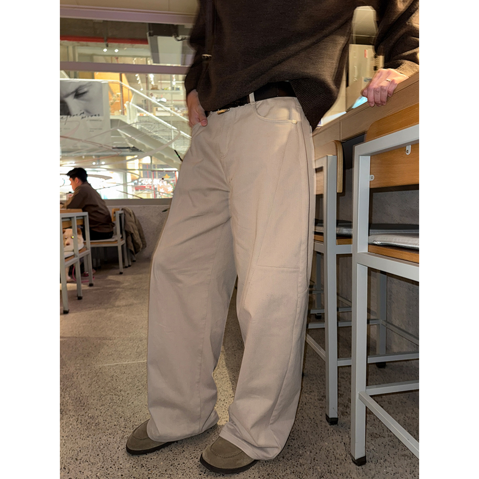 ESC MAN STUDIO/自制 秋冬舒适穿搭新款chic风休闲宽松长裤阔腿裤,男装,休闲裤,淘宝优惠券,粉丝福利购,淘宝优惠卷