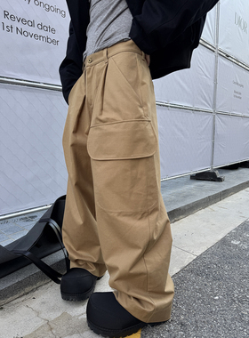 ESC MAN STUDIO/大大的直筒版型进口时装面料阔型工装裤