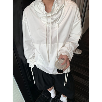ESC MAN STUDIO/自制 　打破常规简约却不简单的立领抽绳衬衫