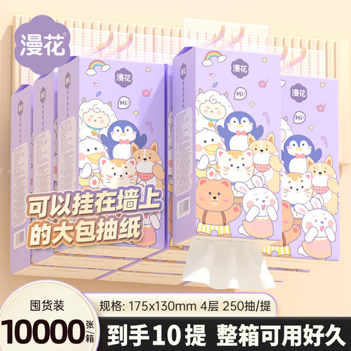 【活动价】漫花3大提悬挂式抽纸