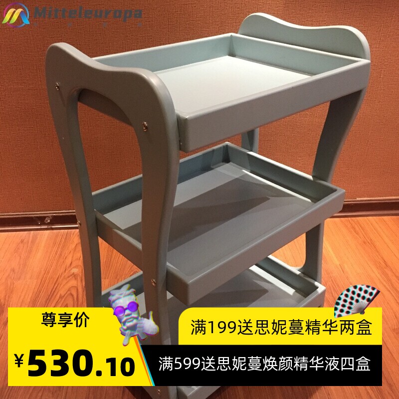 美容压缩实木板工具车木推车美容推车木质美容院美甲美发纹绣推车