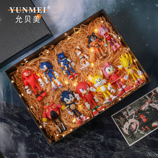 全套索尼克模型摆件超音鼠超音速二代四代手办玩具公仔玩偶礼物