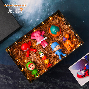 全套小P优优可爱宠物鸭动物公仔玩具盲盒生日蛋糕装饰摆件手办