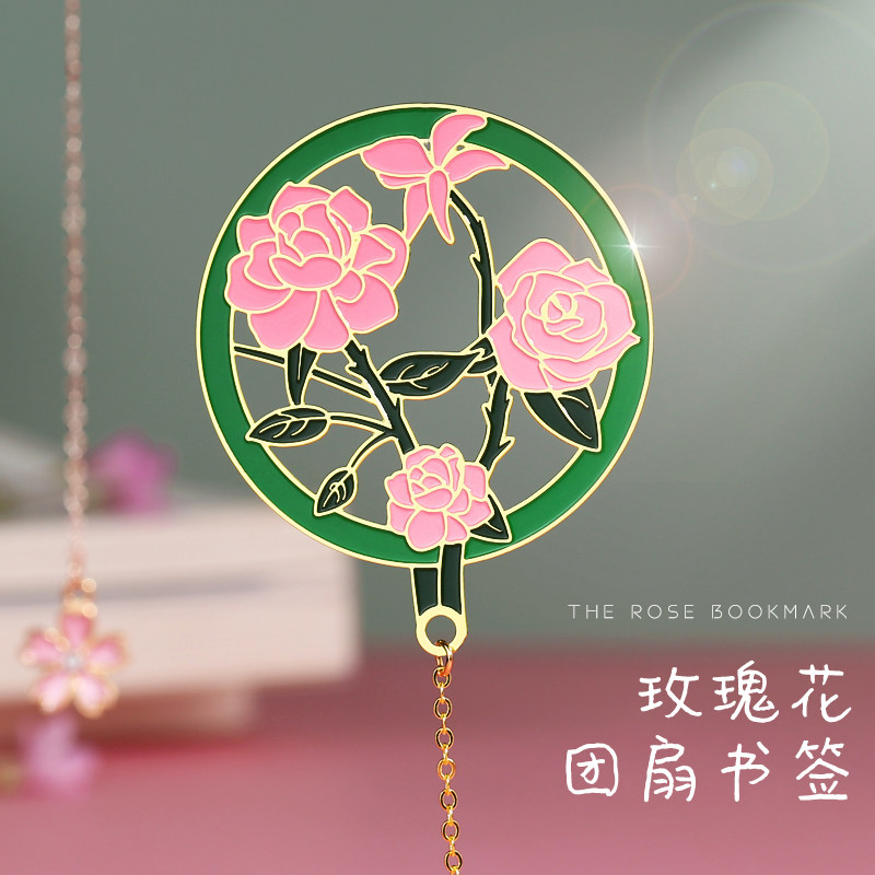 故宫风博物馆金属四叶草书签精致镂空卡通可爱古风礼物纪念品 古典