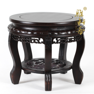 红木花架实d木客厅室内落地花架家用花几花盆景架黑檀木质中式花