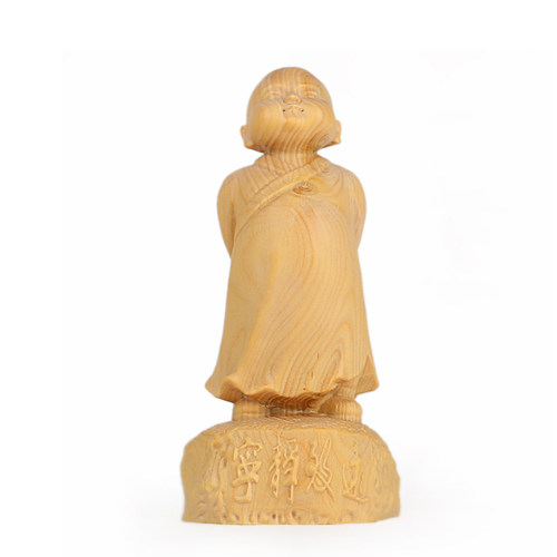 黄杨木手把件雕刻小沙弥工艺品
