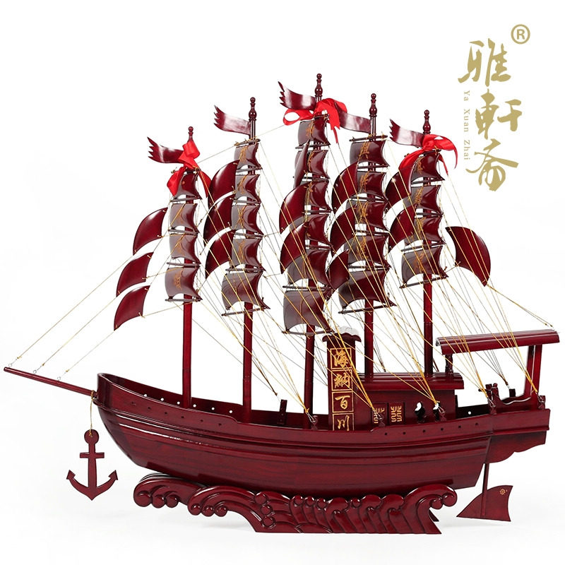 Wood crafts woodiness Everything is going smoothly Sailing Decoration 130cm Large a living room To fake something antique Wooden Modelin the Home accessories , Craft boat  category - from Buy2taobao.com to provide professional Taobao agent buy service