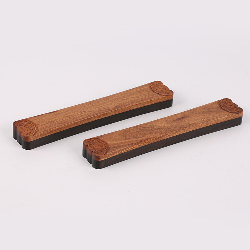 黑檀酸枝红木镇纸尺实木文房四宝书法用品紫檀压书镇创意定制刻字清仓