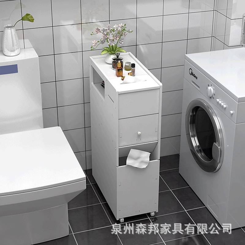 马桶边柜侧柜带垃圾桶厕所柜代销浴室边柜置物架夹缝柜
