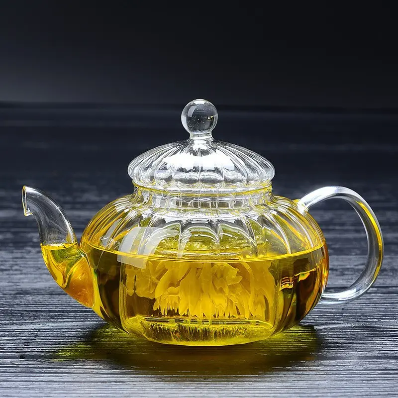 玻璃条纹壶耐高温茶壶家用耐热