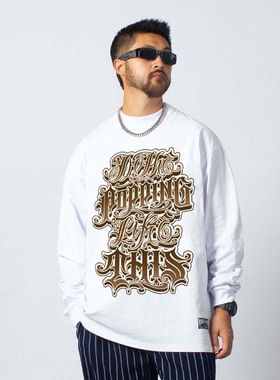 FunkyChoice重磅纯棉长袖T恤popping街舞old school街头嘻哈上衣